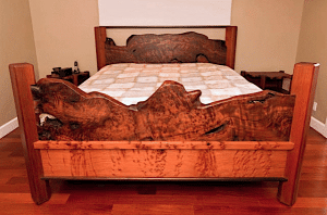 Burl wood bed