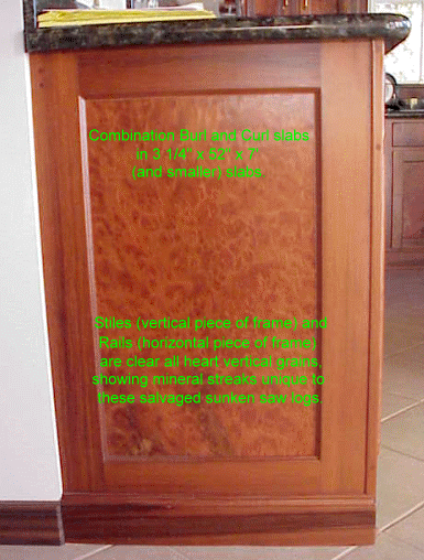 Combination Burl and Curl Slabs