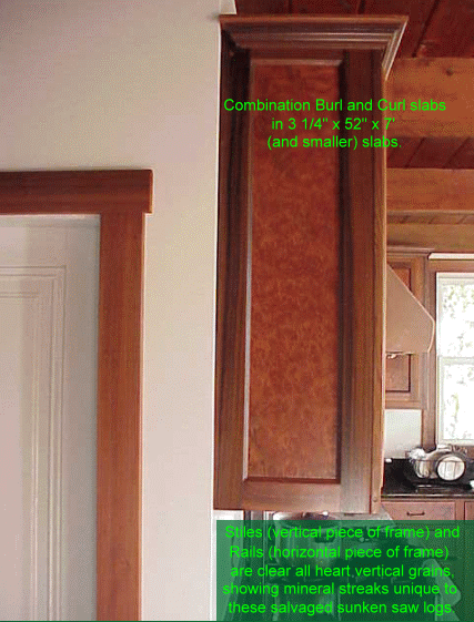 Combination Burl and Curl Slabs